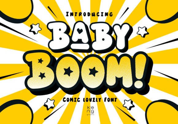 Baby Boom Font: A Playful Display Typeface for Crafty Creations