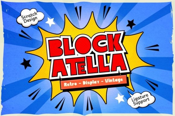 Block Atella: A Playful Typeface for Editorial Design and Digital Publishing