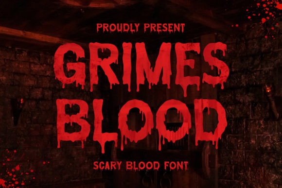 Grimes Blood: A Bold Display Font for Horror-Inspired Crafts and Commercial Designs