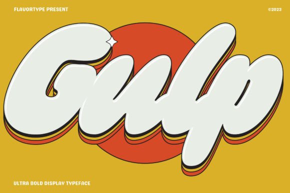 Gulp: A Chunky Display Font for Crafters and Product Designers