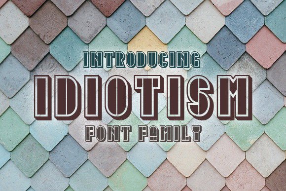 Idiotism: A Bold Display Font for High-Impact Design