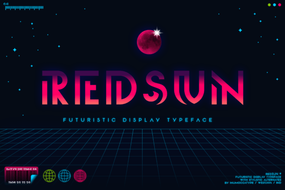 Redsun: A Futuristic Display Font for Bold Marketing Visuals