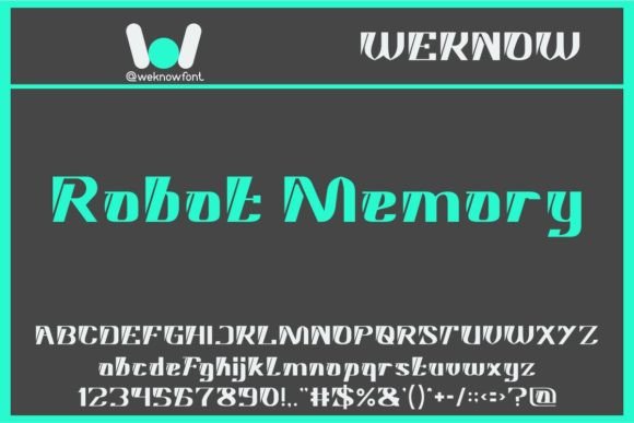 Robot Memory: A Futuristic Display Font for Polished Branding