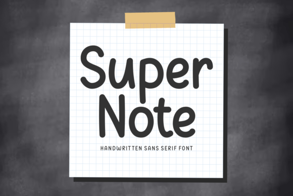 Super Note: A Handwritten Sans Serif Font for Makers and Creative Sellers